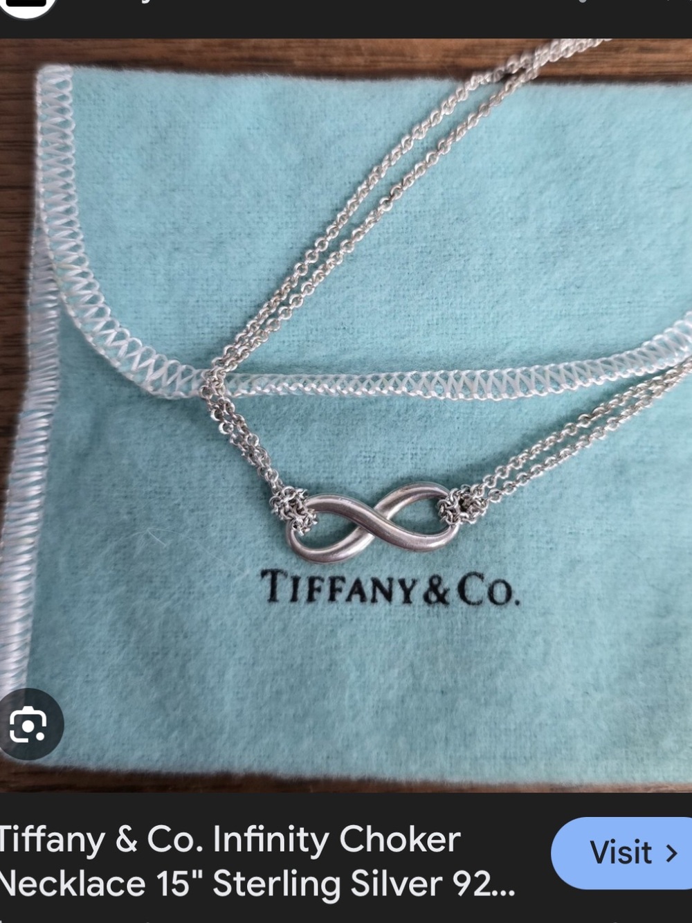 Tiffany & Co. Silver Infinity Double-Chain Necklace